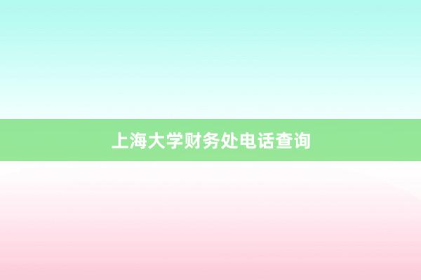 上海大学财务处电话查询